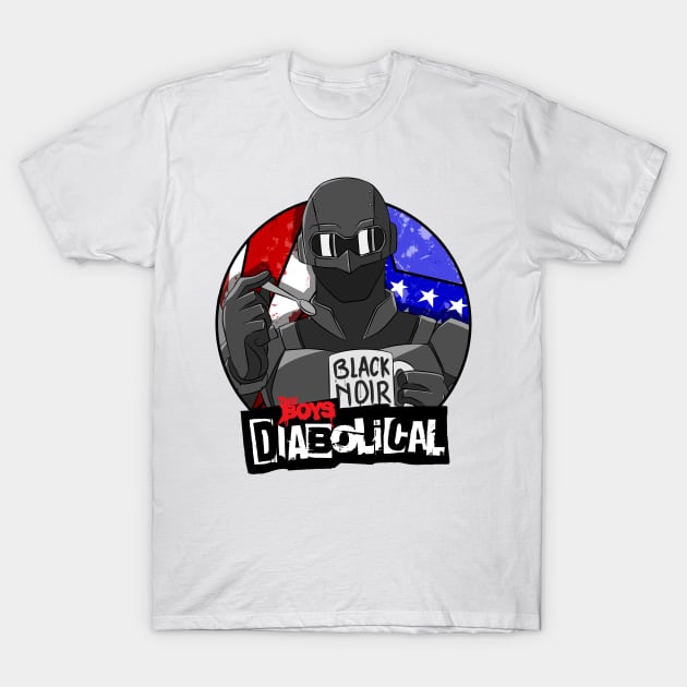 black noir the boys diabolical T-Shirt by super villain